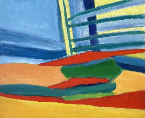 Pagode am gelben Fluss, 50x60cm, 2021